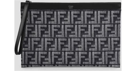 fendi medium flat pouch|Men's FF Medium Flat Pouch .